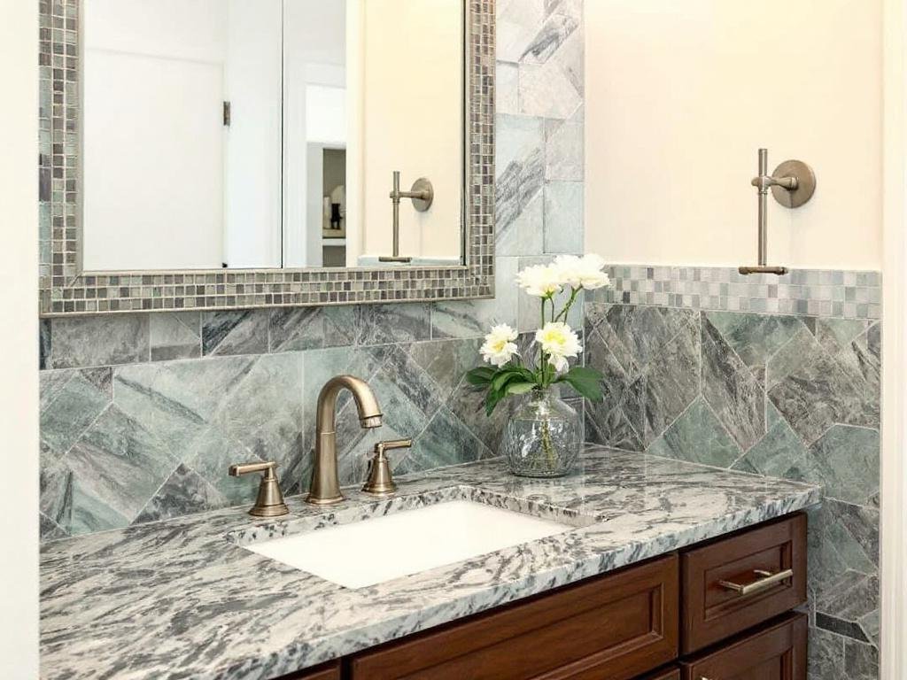Professional tile installation contractors performing bathroom remodeling in a Milton, MA home.