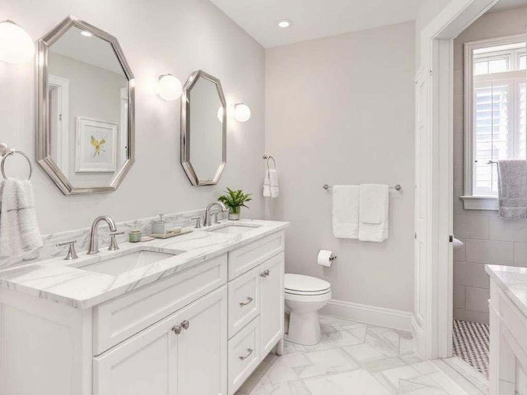 Painting contractors carrying out excellent bathroom remodeling near Norwood, MA.