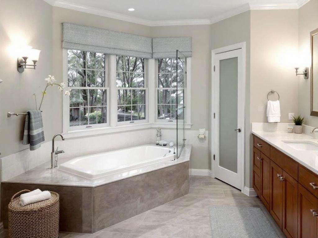 'Bringing Innovation to Bathroom Remodeling: Premier's Wayland, MA Project'. 'Premier General Contractors at work, implementing modern and contemporary design for a new bathroom remodeling in Wayland, MA'.