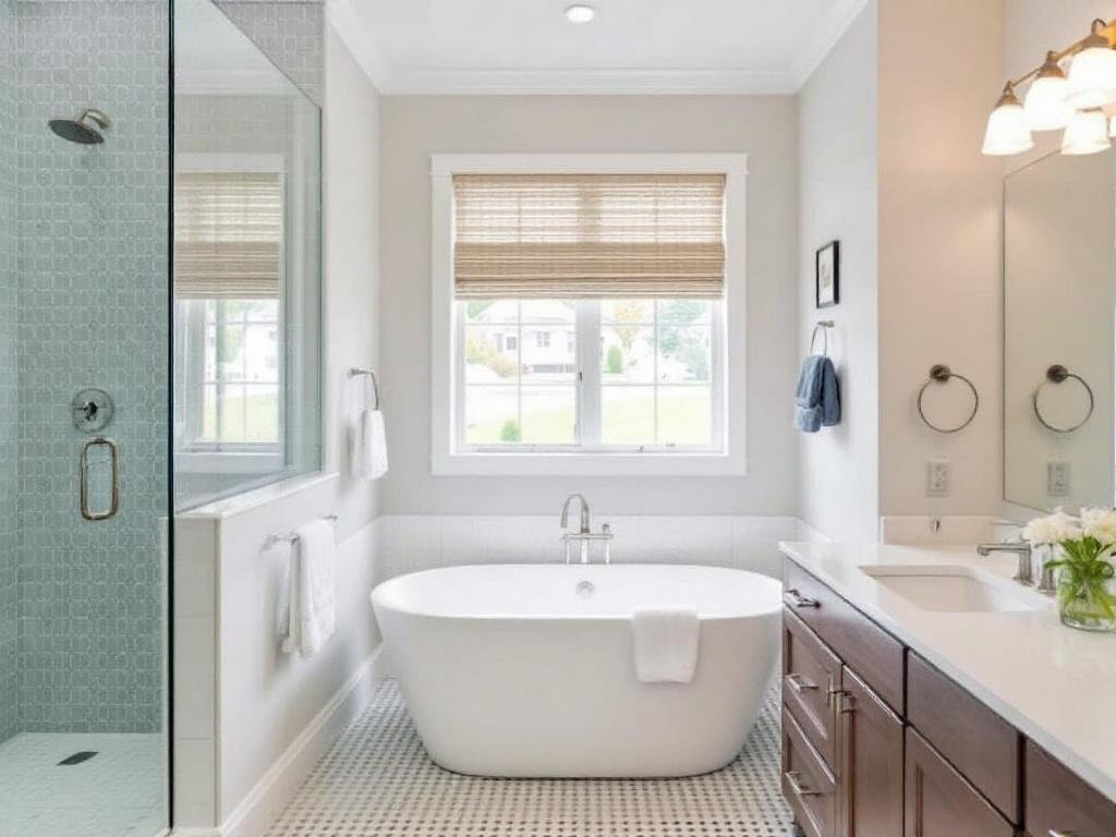First-Rate General Contractors Unveiling Bathroom Remodeling Prowess in Wayland MA. Alt Text: Skilled general contractors demonstrating their expertise in bathroom remodeling in Wayland, MA.