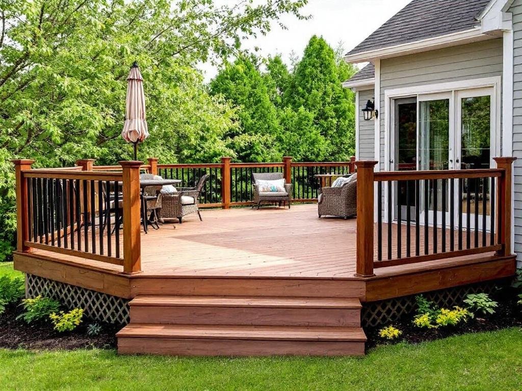 A modern, contemporary deck installation in Medfield, MA.
