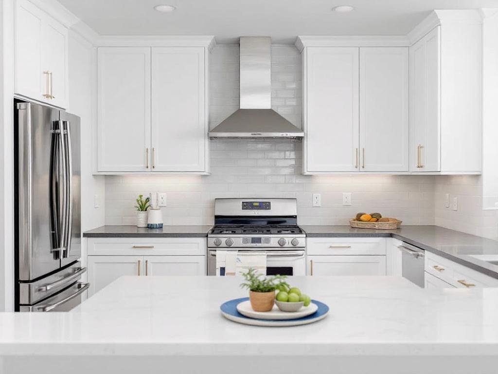 Experienced kitchen remodel contractors working on a contemporary kitchen upgrade in Woburn, MA.