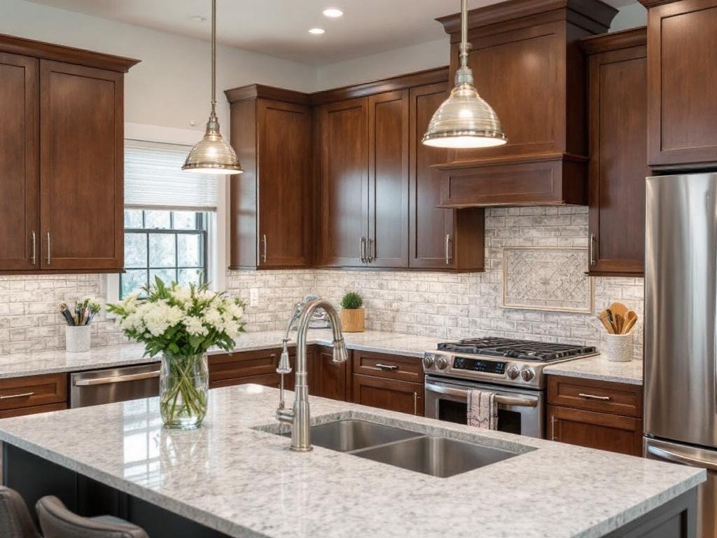 Modern Kitchen Transformation by Best Remodel Contractors in Medfield, MA. Alternative text: A modern, contemporary kitchen design by contractors near Medfield, MA.