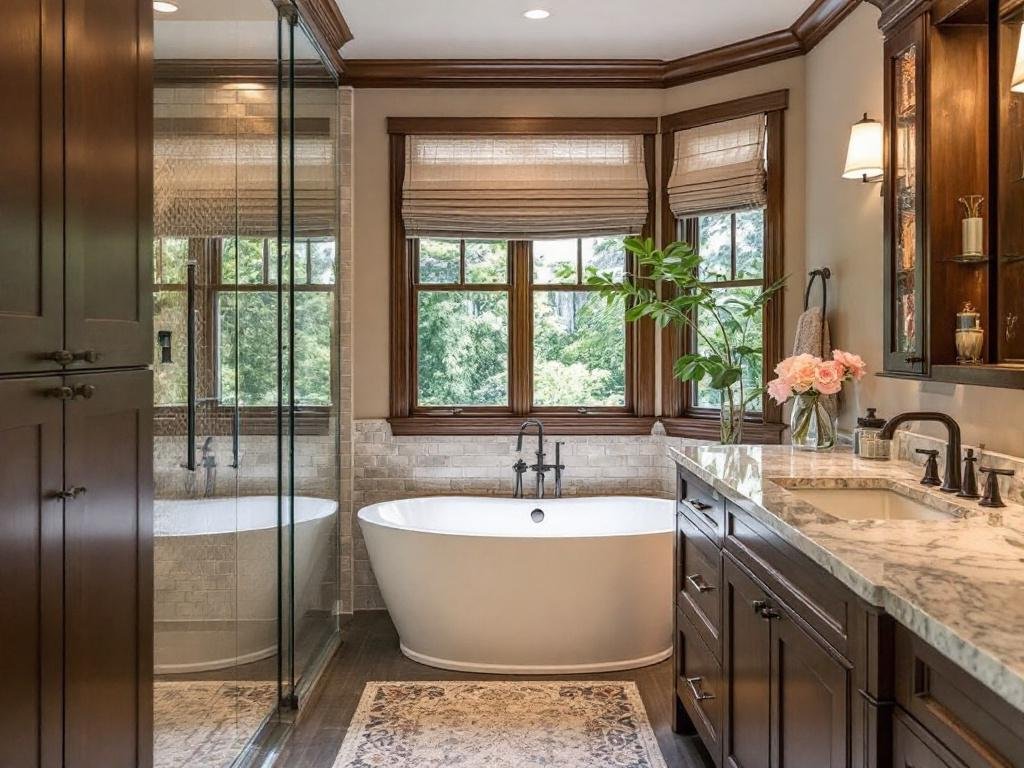 Experience Quality Transformation with Bathroom Renovation Contractor in Brookline, MA. A sleek and modern bathroom design by Bathroom Renovation Contractor in Brookline, MA.