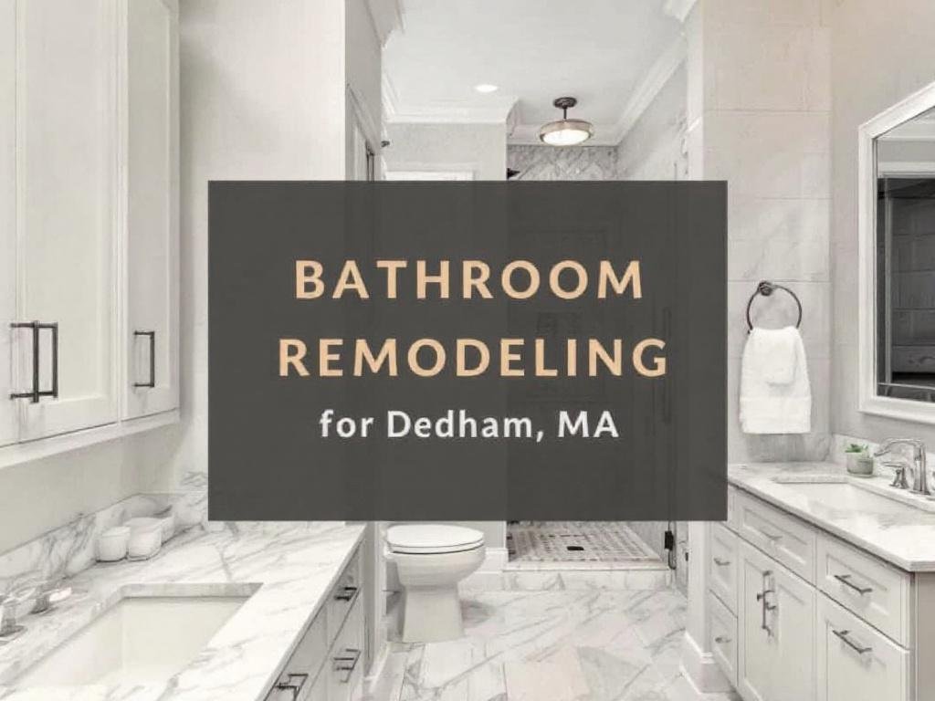 Caption: Expert general construction contractors in Dedham, MA bringing a modern touch to your bathroom remodeling needs. High-quality general construction contractors near Dedham, MA working on a contemporarily designed bathroom remodeling project.