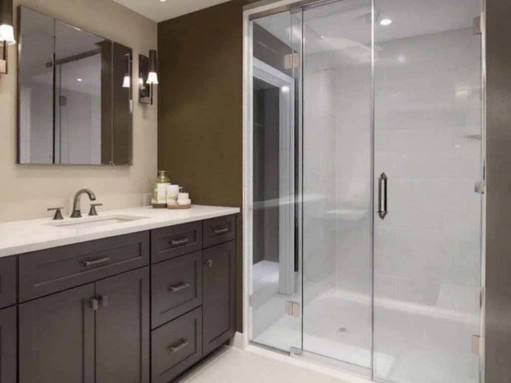 Modern, contemporary designed basement remodeled by top-notch professionals near Boston.