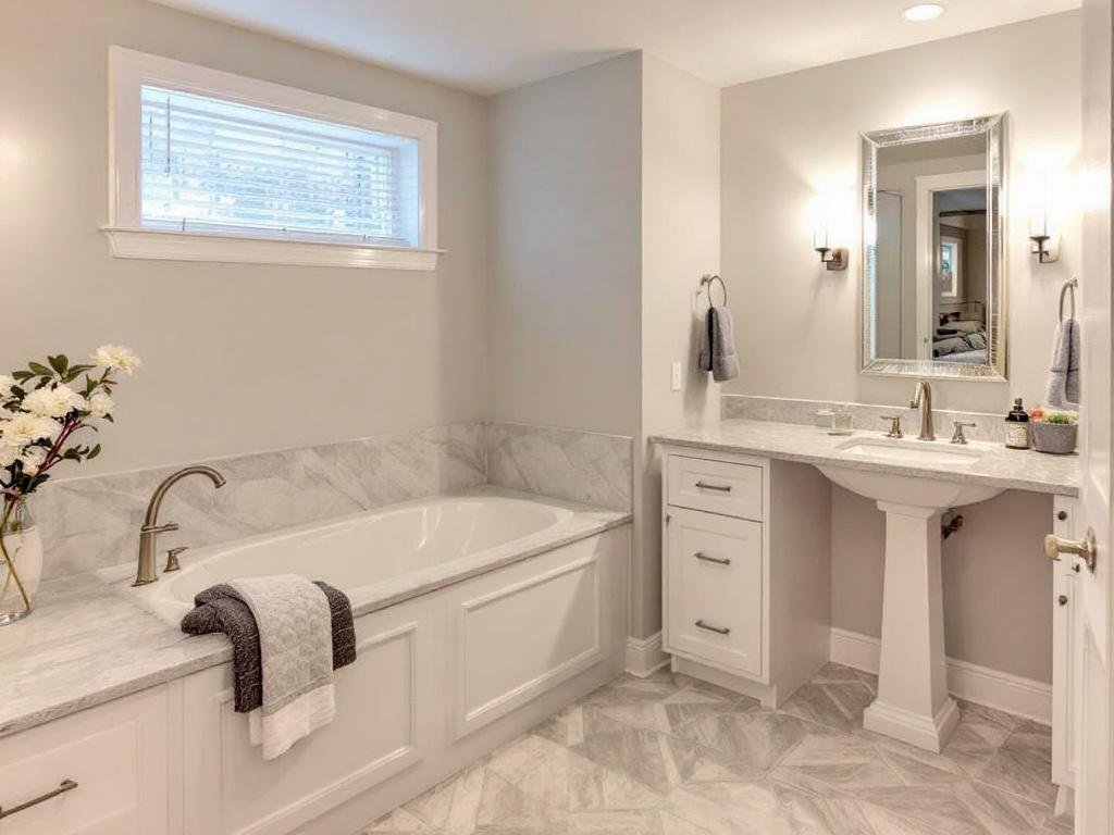 Caption: Magnificent transformation of a basement into modern and new design by Premier Remodelers in Natick, MA! Skilled Remodelers redesigning a modern and contemporary basement in Natick, MA.