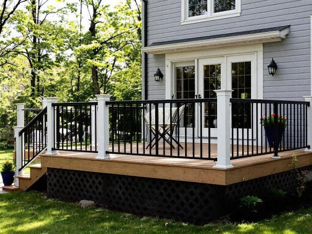 Newly installed, modern designed deck in Burlington, MA inspiring ultimate outdoor living experience.
