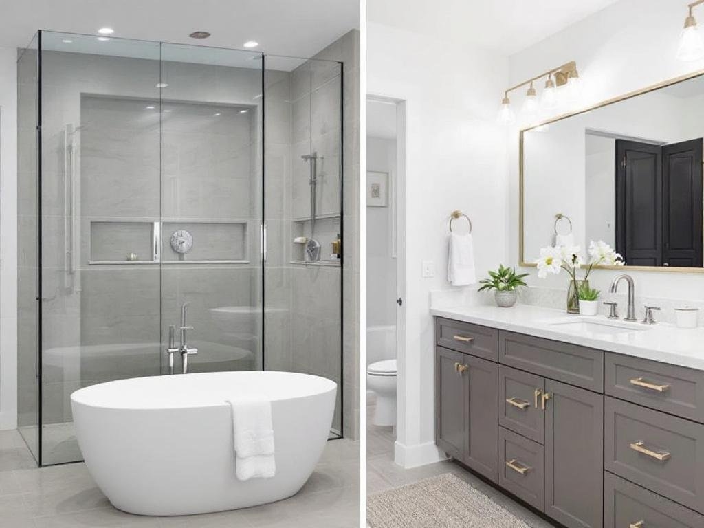 'A luxurious, elegant transformation of a master bathroom in Lexington Luxe style.'