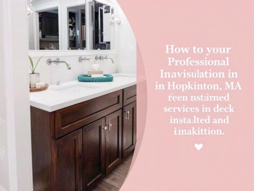 Caption: Discover the excellence in deck installation – A new, modern, and contemporary deck crafted by Hopkinton's finest professionals. Professional deck installation service in Hopkinton, MA showcasing a newly constructed, modern and contemporary wood deck.