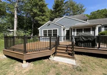 Custom Composite Deck Installation by Top Deck Builder in Needham, MA