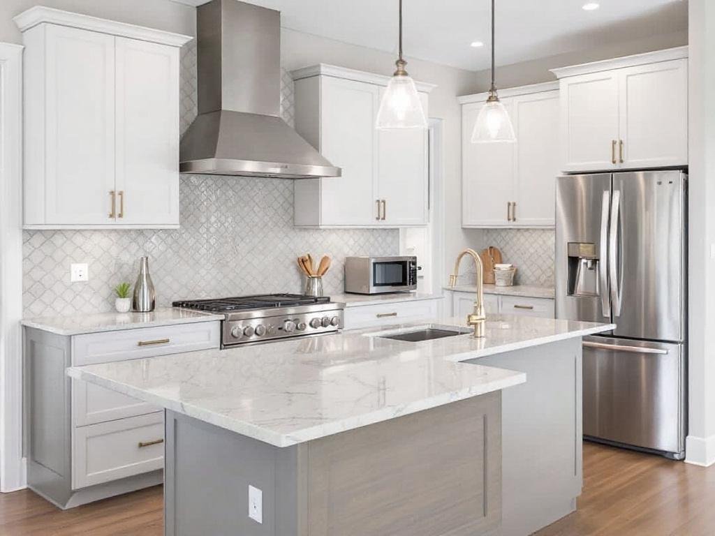 Premium Kitchen Renovation Services in Newton, MA Alternative text: Professional kitchen renovation contractors working on a modern, contemporary kitchen in Newton, MA.