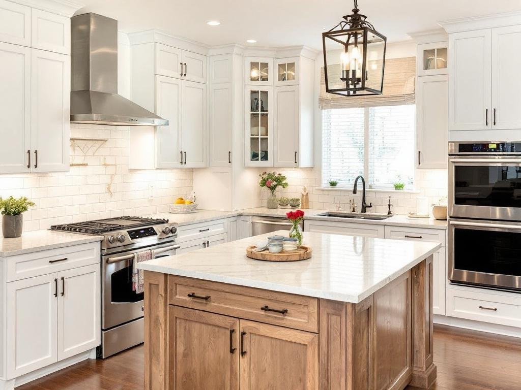 Modern kitchen remodeled by top-tier kitchen contractors in Sharon, MA, featuring contemporary design elements.