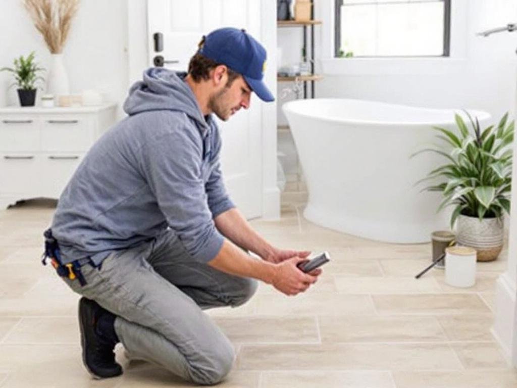 Modern tile flooring installation services provided by experts near Winchester, MA.