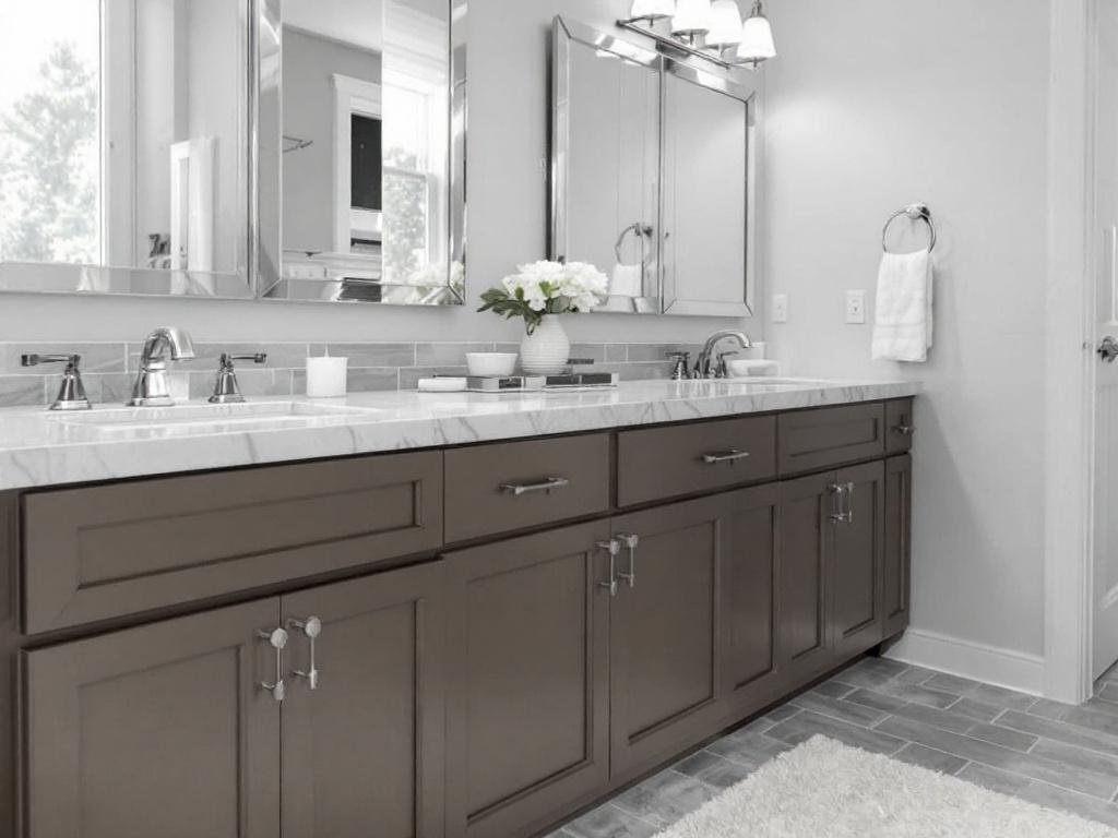 Caption: Experience the ultimate fusion of style and convenience with our top-notch bathroom contractors near Hopkinton, MA. Alternative text: Modern designed bathroom renovated by professional contractors near Hopkinton, MA.