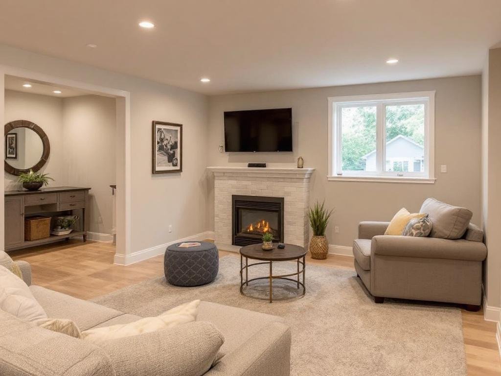 Experienced basement remodelers transforming a basement space in Needham, MA.