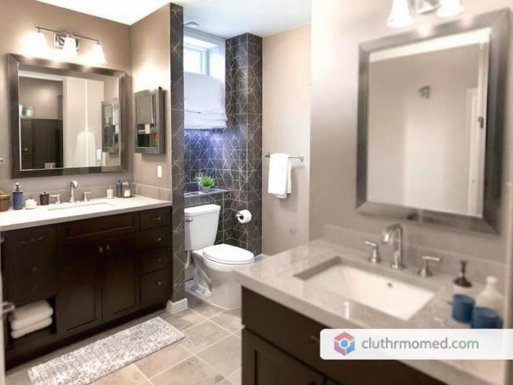 Caption: Create your oasis with premier basement finishing services in Westwood MA. A photo depicting a perfectly finished basement, beautifully transformed into a dream living space near Westwood MA.