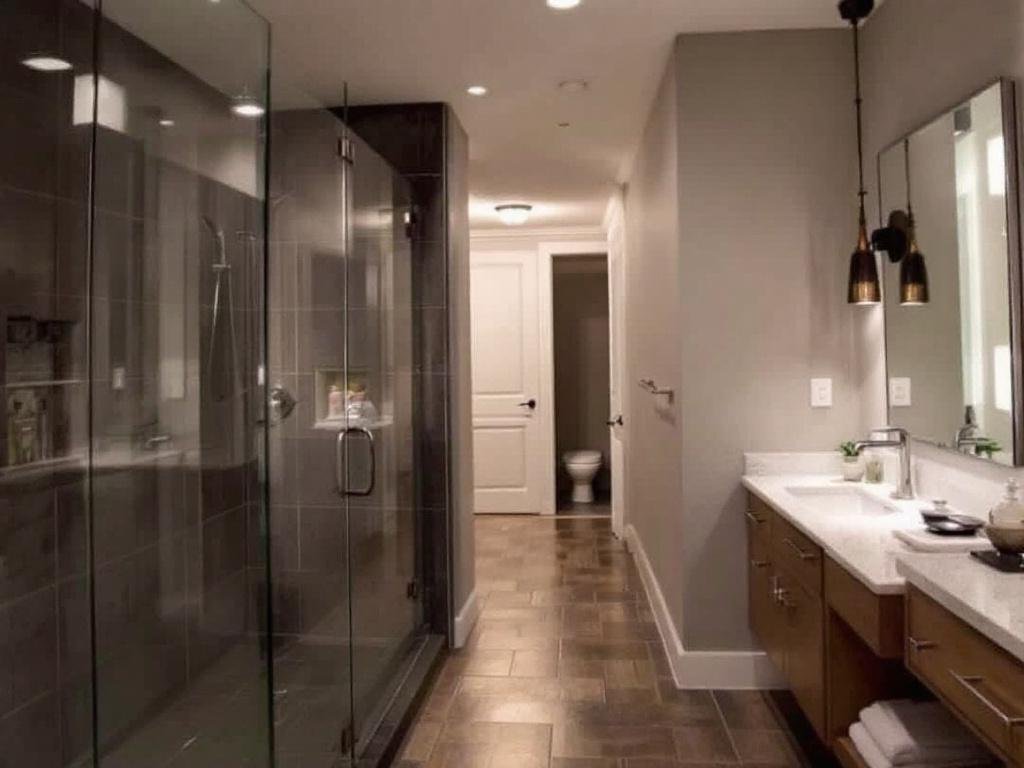 High-quality basement makeover by skilled remodelers in Quincy MA, showcasing a modern and contemporary design.