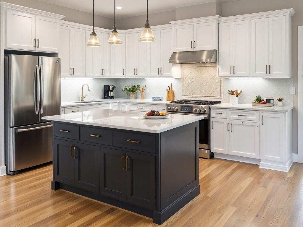 A lavish modern kitchen showcasing the brilliant work of Kitchen Remodel Contractors in Ashland, MA.