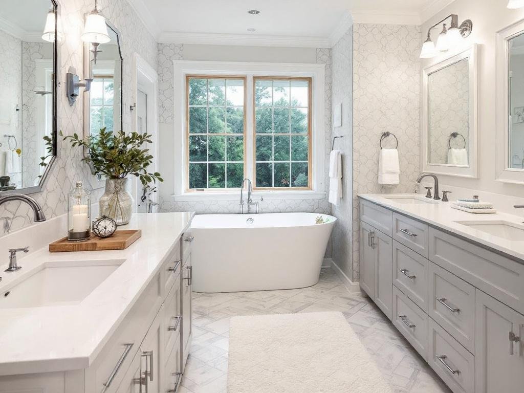 Unleash your Dream Bathroom with the Best Contractor in Westwood MA. Alternative text: Skilled contractor transforming a bathroom into a modern, contemporary design in Westwood, MA.