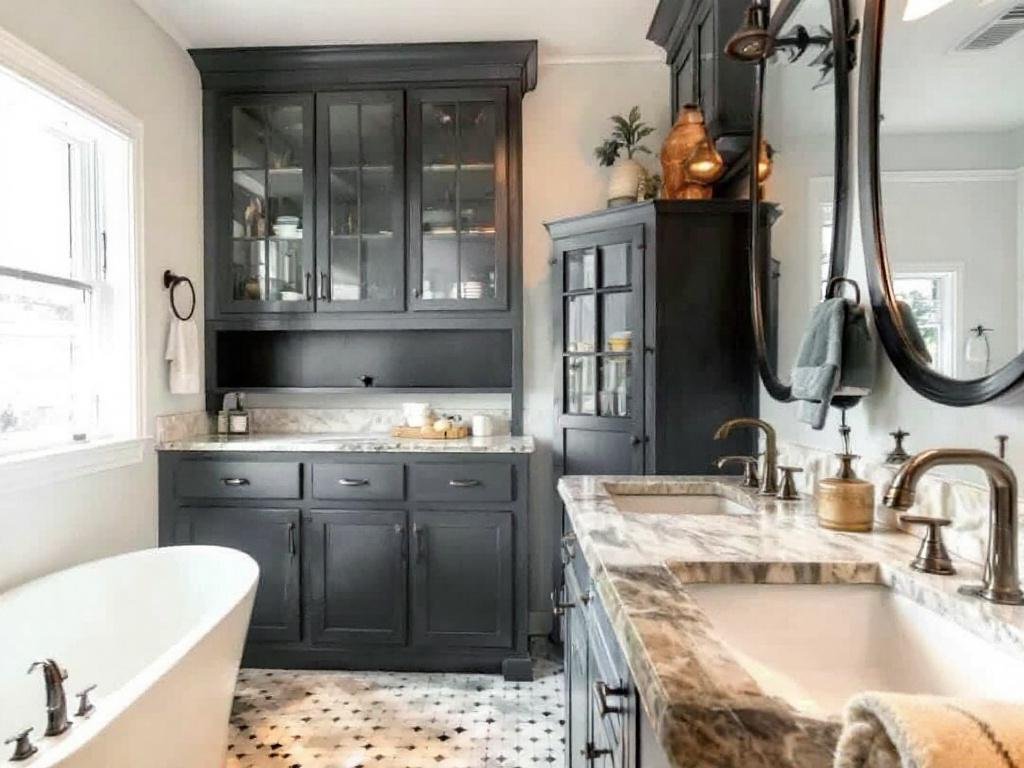 The Best Bathroom Renovation Contractors in Malden, MA A professional bathroom contractor in Malden, MA inspecting the newly designed contemporary bathroom.
