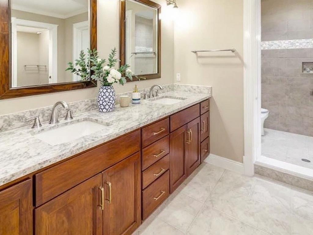 Top-Rated Bathroom Contractors in Malden, MA A professional looking at bathroom renovation options in Malden, MA.