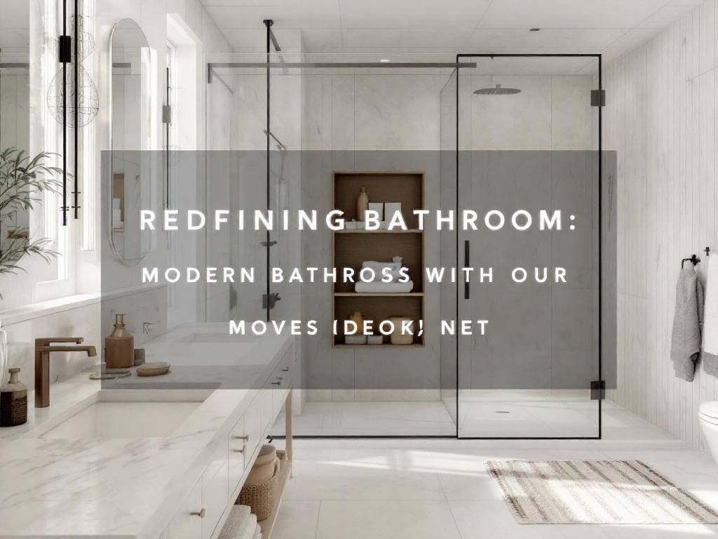 Alternative text: A sleek contemporary bathroom redesign with modern decorative aesthetics.