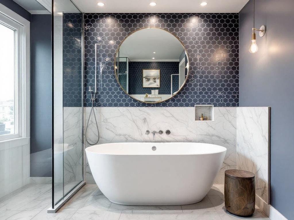 Top Basement Remodelers Near Boston - Fusing Modern Design Style with Elegance. Contemporary-styled lower level remodeling near Boston showcasing luxury living spaces.