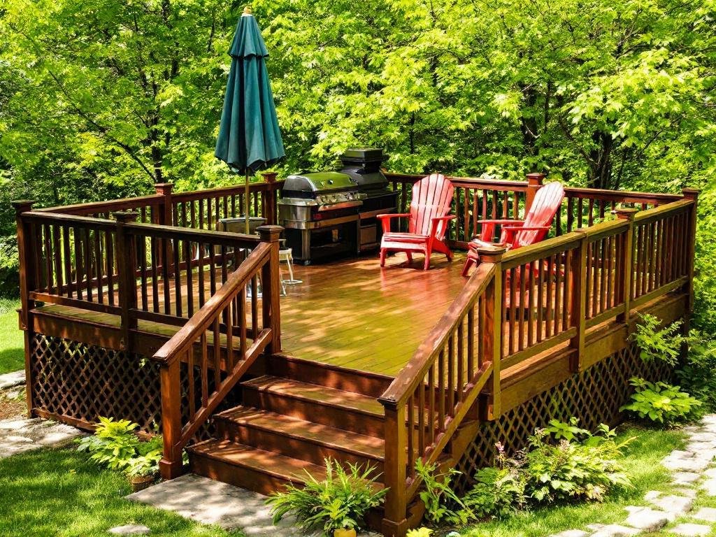 A stunning arrangement of deck installation transforming an outdoor living space near Norwood, MA.