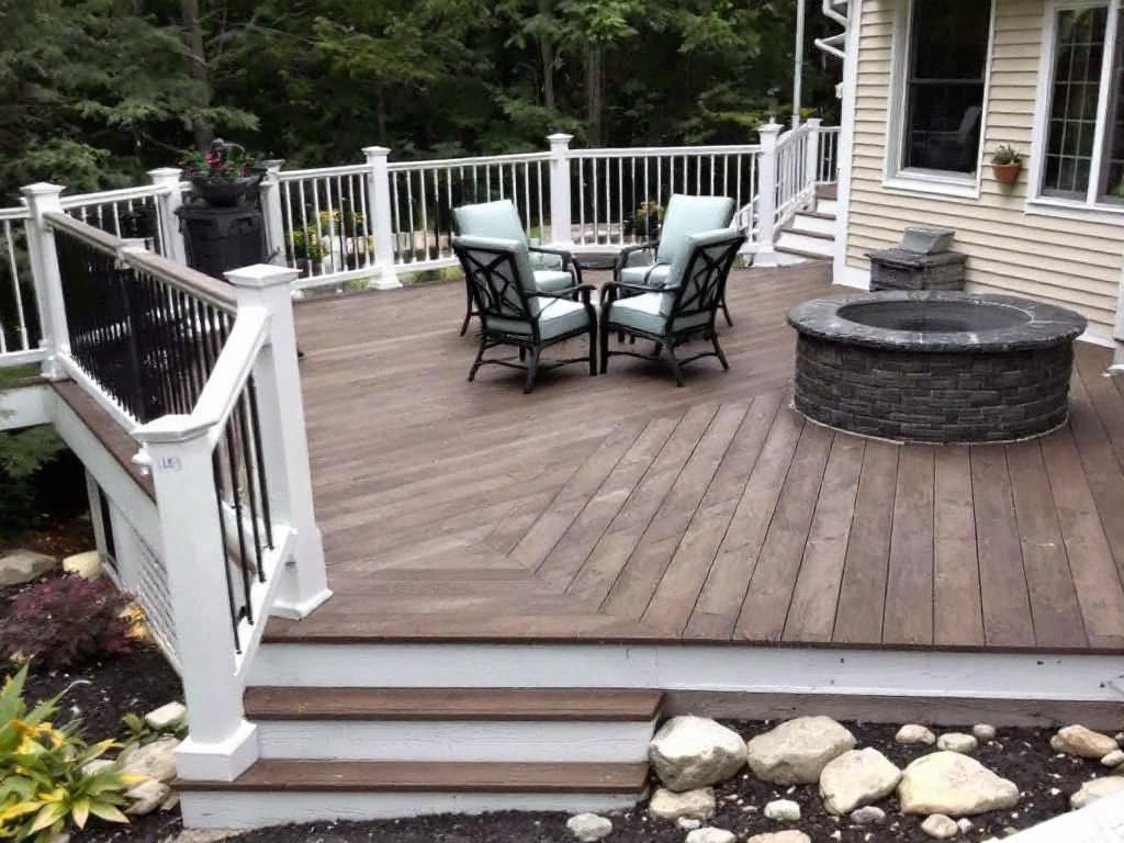 Image showcasing the astounding transformation of outdoor living through deck installation in Woburn, MA.