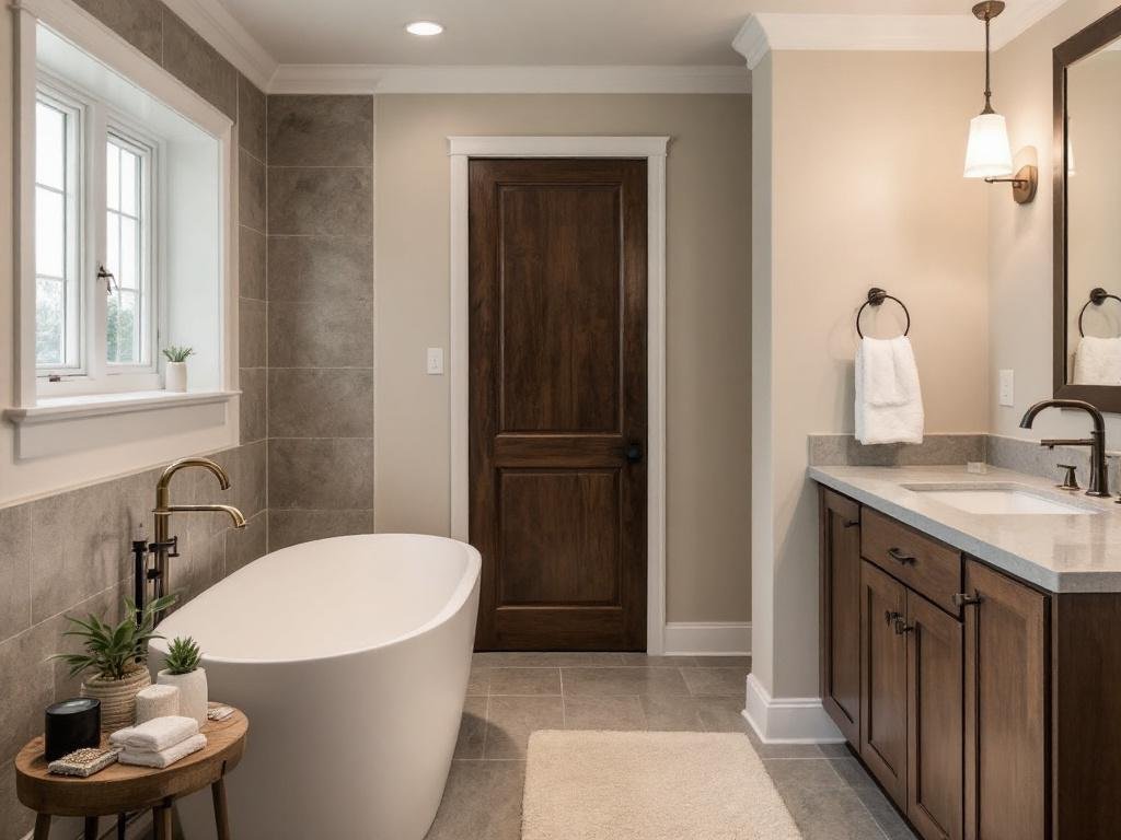 Sleek modern basement transformation done by top-tier remodelers near Wellesley MA.