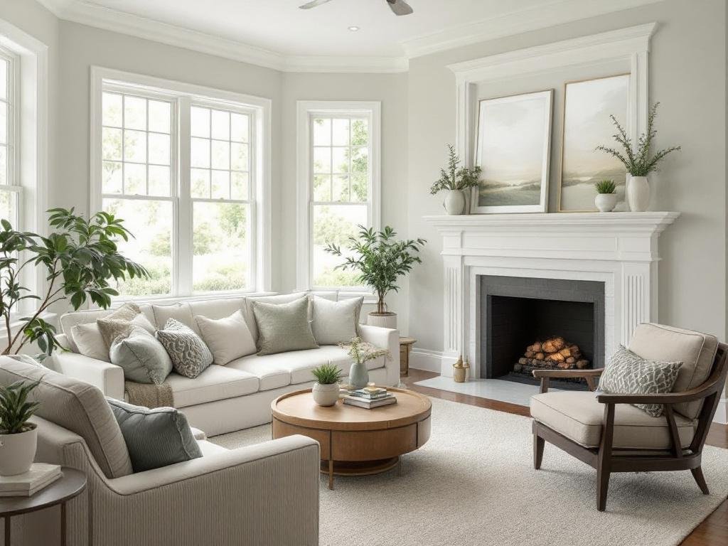 Modern and contemporary interior painting in a home near Wayland, MA, showcasing aesthetic design and freshness.