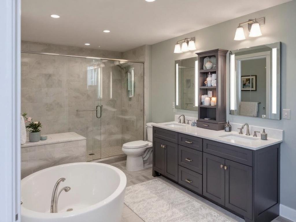 Caption: Revel in the charm of this beautifully remodeled basement in Burlington, MA. Unveiling the magic that quality home renovations bring. A newly finished basement in Burlington, MA showcasing the magic of professional home remodeling.