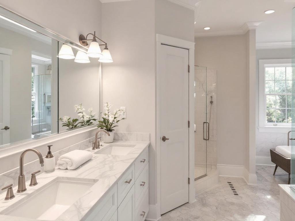 Bedford's Finest: A Look at a Sophisticated, Contemporary Bathroom Design. Modern, contemporary designed bathroom built by top-notch contractors near Bedford, MA.