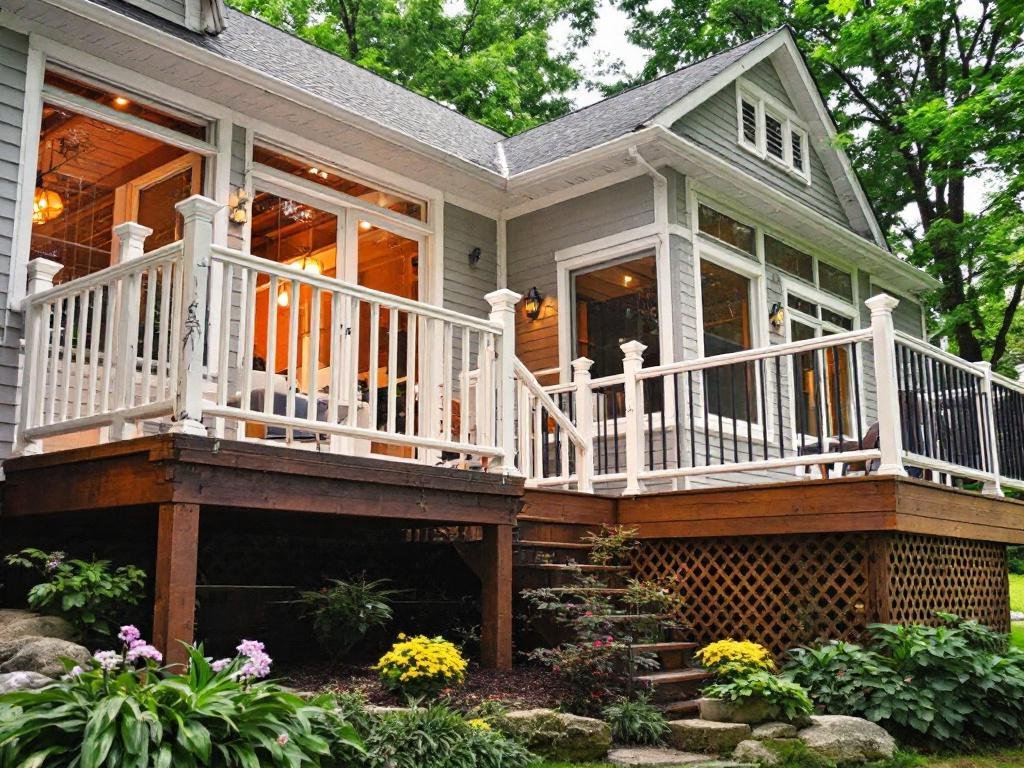 Caption: Upgrade Your Yard with our Premier Deck Installation Services near Melrose, MA - where Sophisticated Designs meet Contemporary Trends! Picture showcasing newly installed modern deck close to Melrose, MA, built to enhance outdoor living experiences.