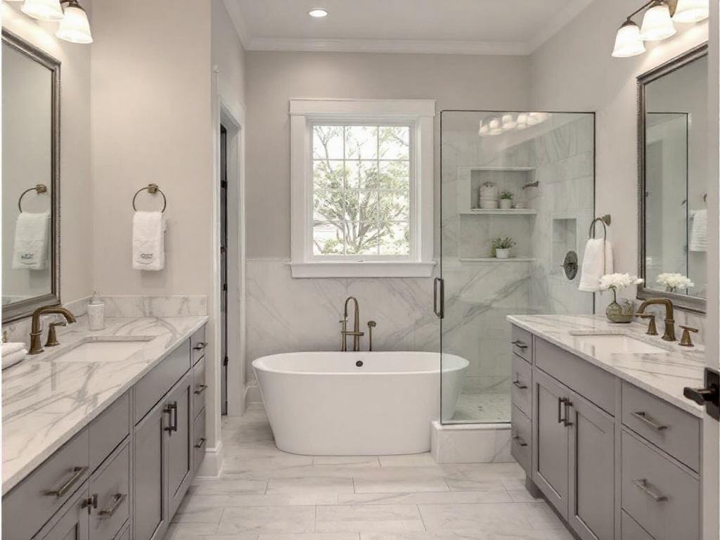 Caption: Experience the epitome of excellence in bathroom remodeling with our general construction contractors at Norwood, MA – redefining modern and contemporary spaces. A contemporary designed bathroom remodel showcasing excellence by general construction contractors in Norwood, MA.
