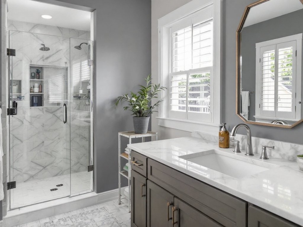 Your Guide to Securing High-Quality Bathroom Renovations in Stoneham, MA. Modern contemporary bathroom design by top-notch contractors near Stoneham, MA.