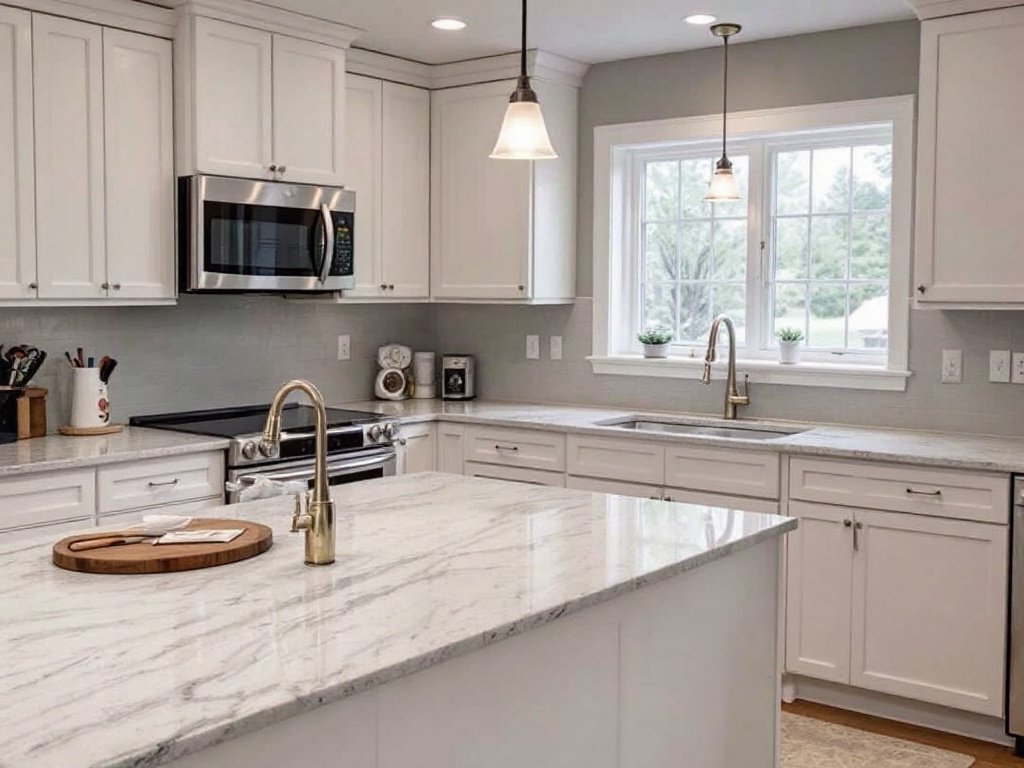 Professional kitchen remodel contractors working in a home near Concord, MA.