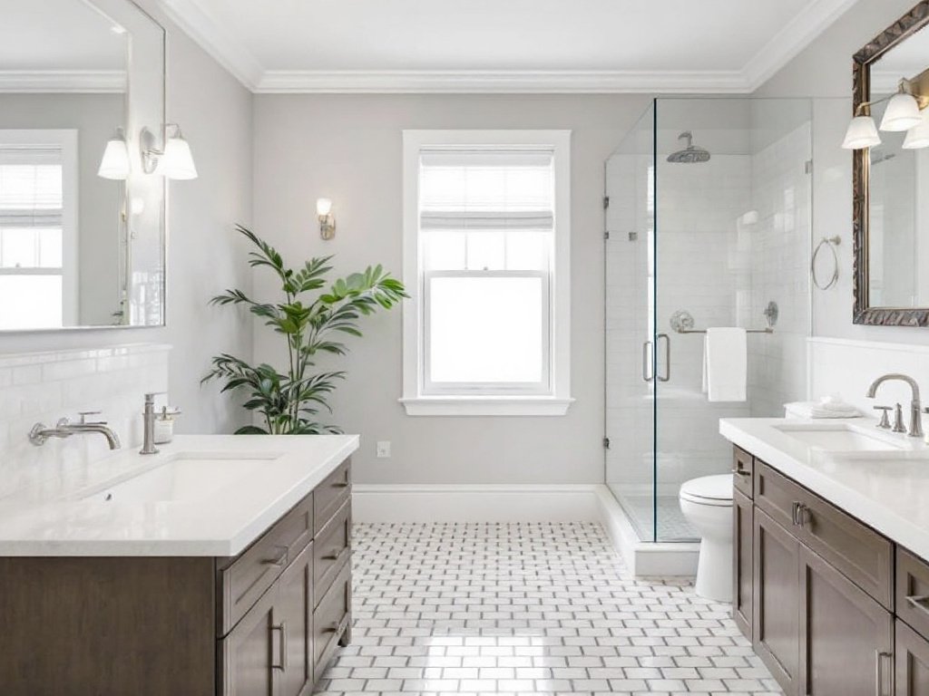 Caption: Explore our thorough guide on uncovering top-quality bathroom contractors offering the newest and most modern designs near Malden, MA. A comprehensive guide about discovering the best bathroom contractors near Malden, MA featuring a contemporary and modern design aesthetic.