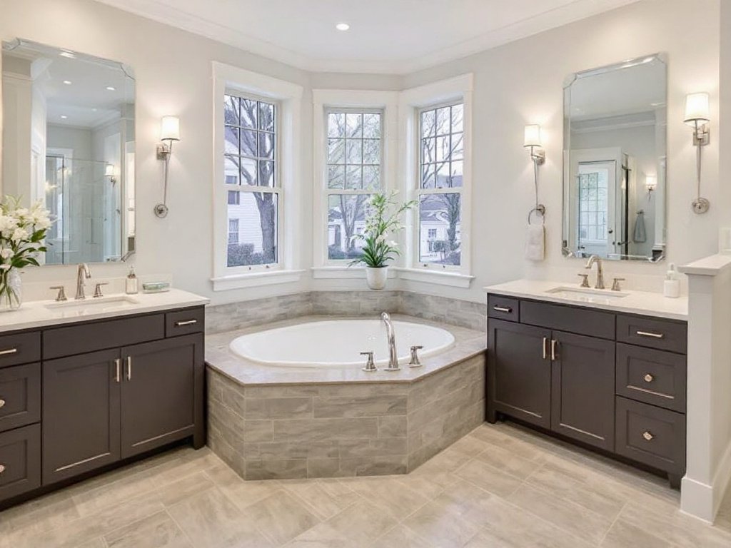 A group of professional general construction contractors in Brookline, MA, specializing in transforming traditional bathrooms into modern, luxurious retreats.