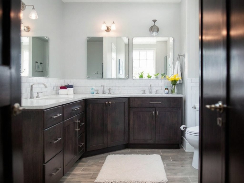 Stylish and modern Massachusetts-inspired bathroom makeover