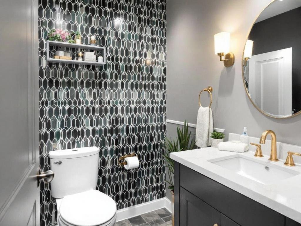 Unlock Unbelievable Space Potential with Half Bath Remodels in Boston A sophisticated, remodeled half bath that optimally utilizes space in a Boston home.