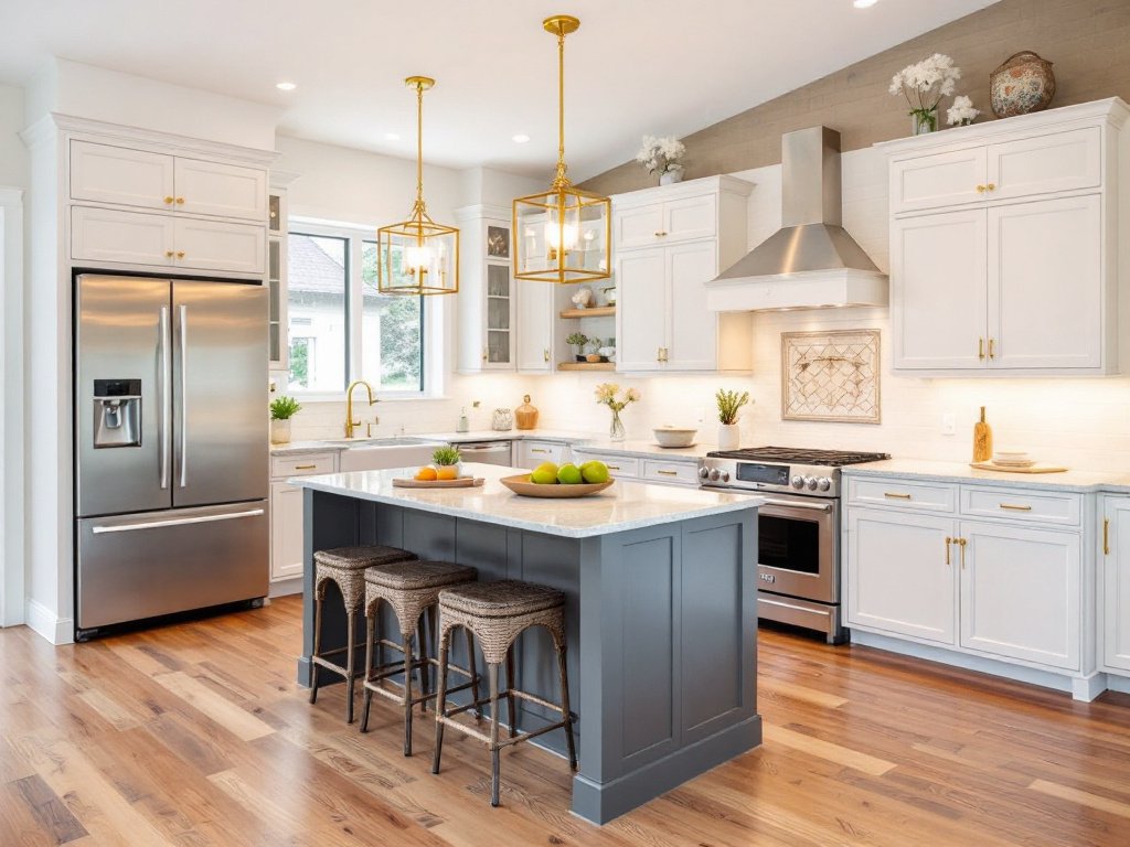 A contemporary designed modern kitchen under renovation by best contractors in Lincoln, MA.
