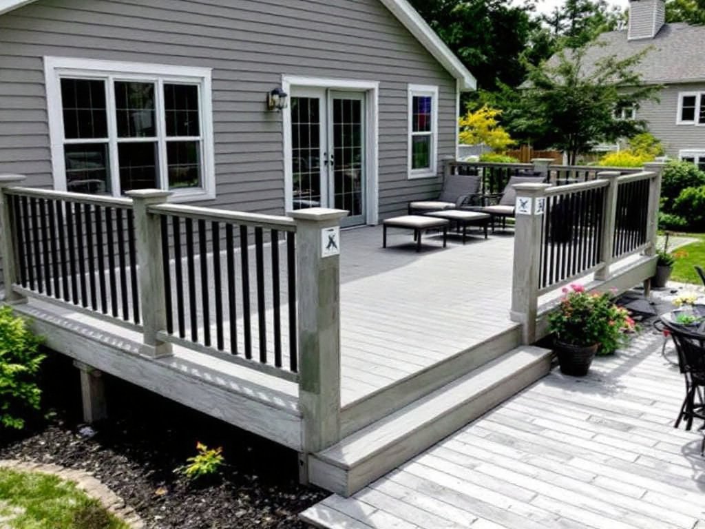 Contemporary deck in Billerica, MA, showcasing advanced and modern design in outdoor living.