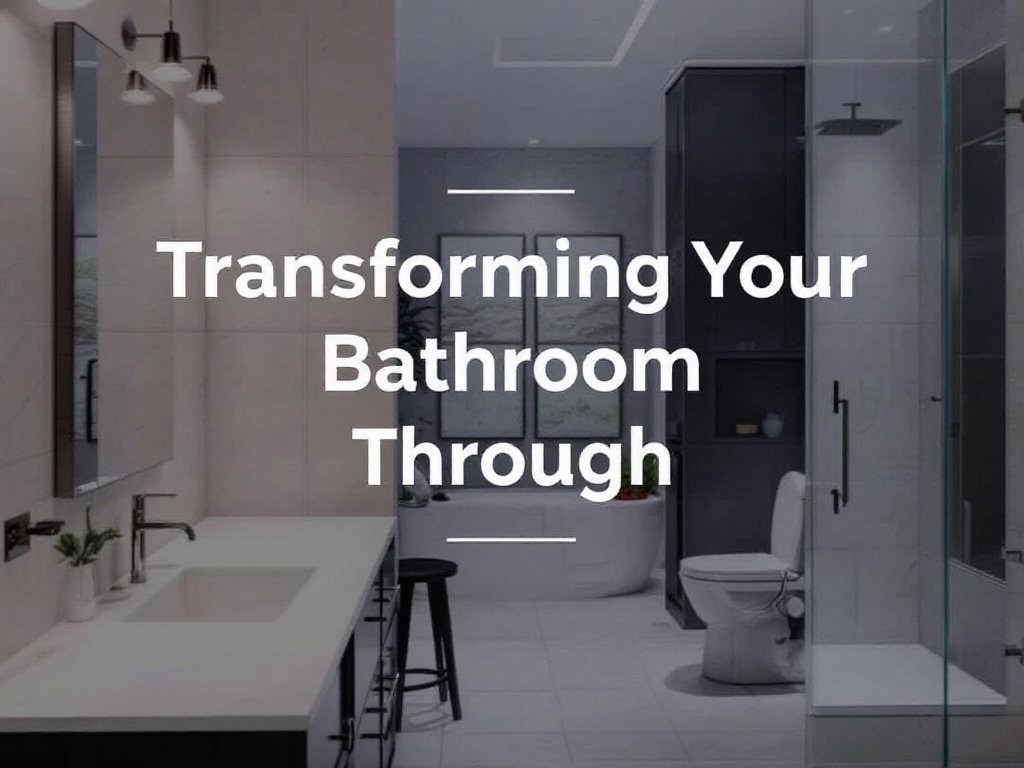 Caption: Experience the luxury of home with our modern and contemporary bathroom remodeling. A visually stunning image of a newly remodeled, modern and contemporary bathroom.