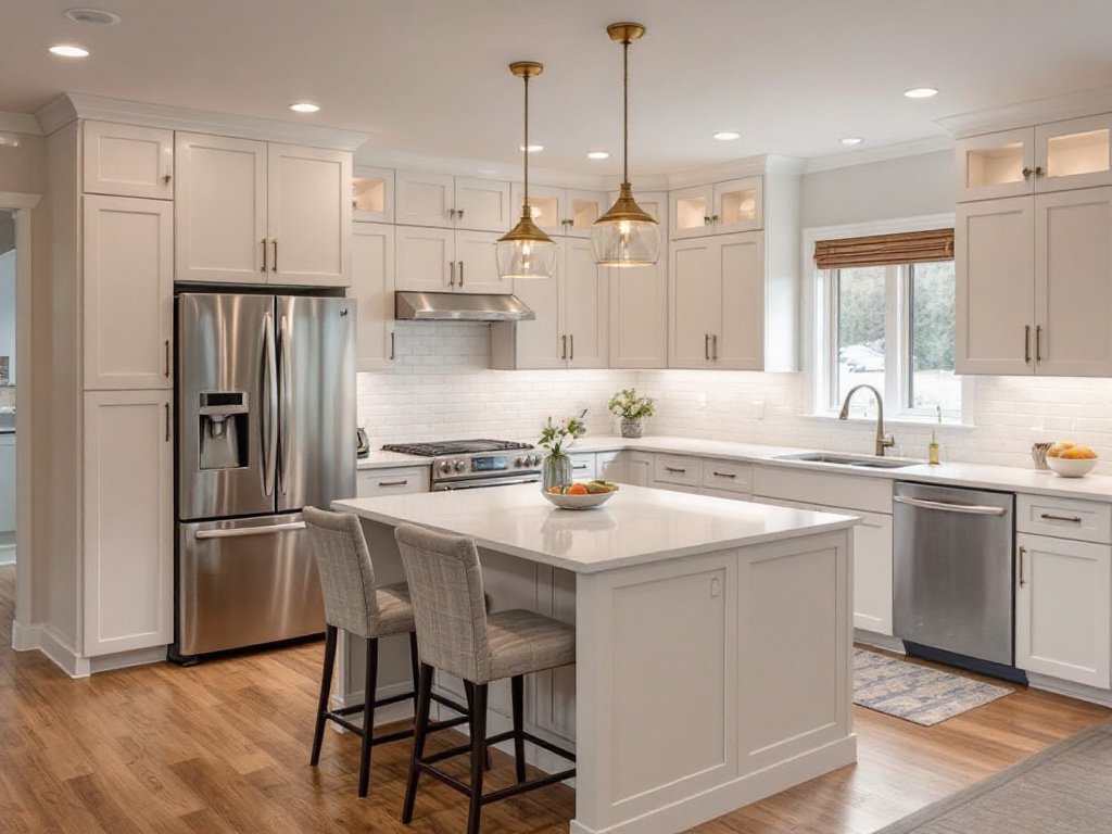 Top-Notch Kitchen Renovations in Lincoln, MA - Redefine Your Culinary Space with Contemporary Design. An image of a beautifully renovated, modern kitchen by top-notch contractors near Lincoln, MA.