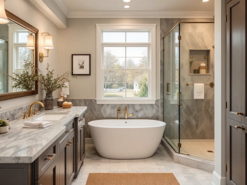 'Unleash Your Dream Bathroom Design with the Leading Remodeler in Braintree, MA.' Alt Text:'Innovative bathroom transformation by the top-rated remodeler in Braintree, MA'.