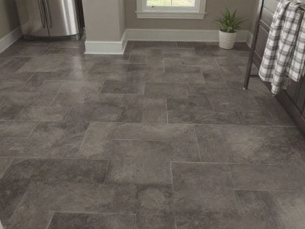 Innovative tile flooring installation in a modern, contemporary design near Winchester, MA.