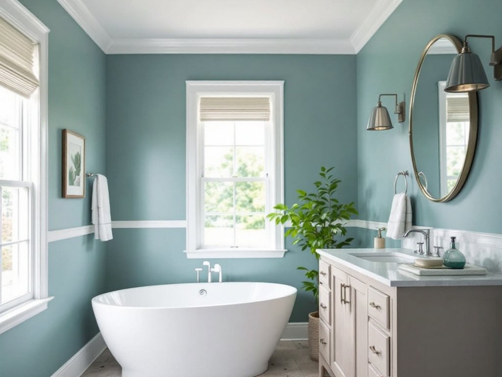 Transformation Through Color: Interior Painting in Westwood, MA Alternative text: A photo illustrating the transformation of spaces through interior painting in Westwood, MA