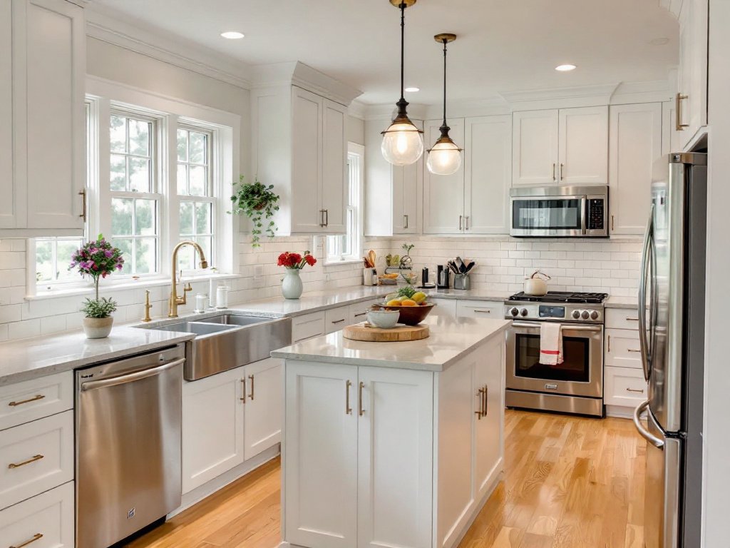 Ultra-modern transformed kitchen designed by top-rated renovation contractors in Winchester, MA.